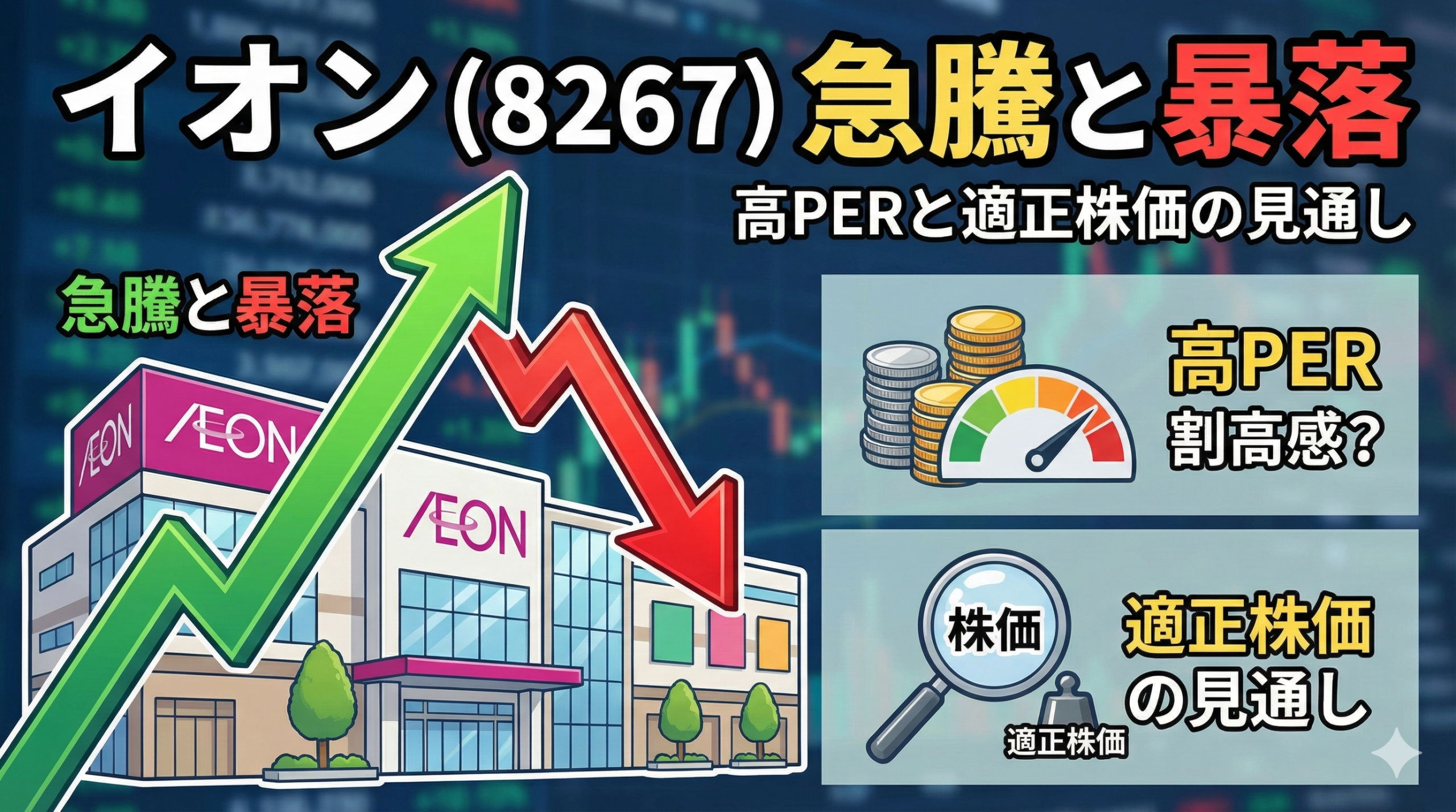 イオン株（8267）急騰と暴落：高PERと適正株価の見通し - miyacciの株主優待攻略ブログ